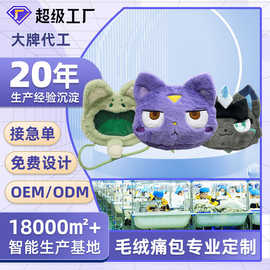 定制毛绒痛包 公仔零钱包可爱卡通手提包大容量挎包来图来样定做