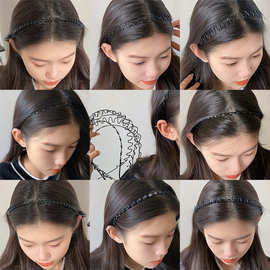 男士发箍洗脸运动隐形背头波浪压发头箍女防滑发捆发卡短发头饰品