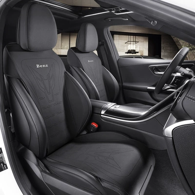 Special Mercedes-Benz glc300l Cushion Modelə uyğun (Original) oturacaq örtükləri - yao-ye-black-mercedes-benz-glc-special-front-two-seats-main-driver-co-pilot-special-car