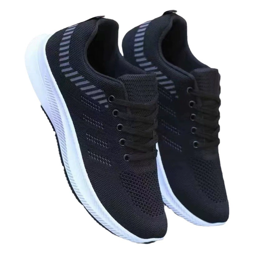 Мужская обувь 2024, новая тенденция, удобная повседневная обувь для бега на мягкой подошве для мужчин, тканая дышащая спортивная обувь от мух, производитель оптом