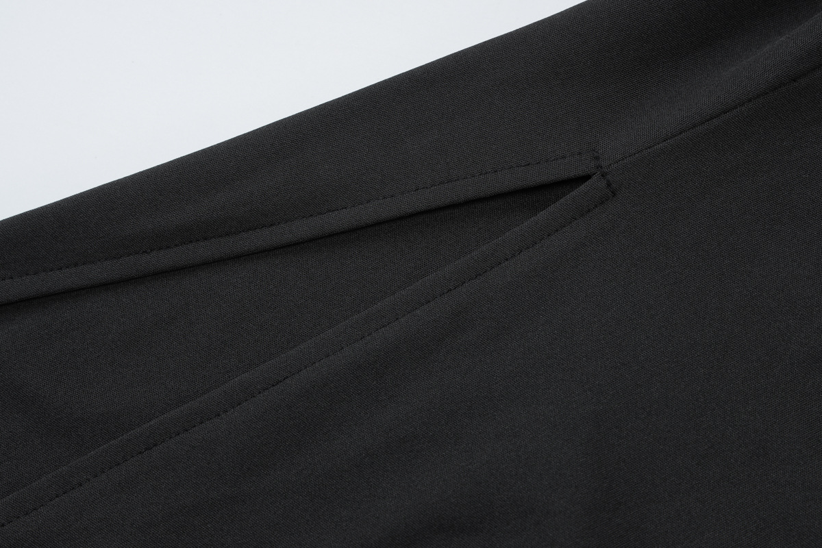 Women Clothing Sexy Deep V Plunge Long Sleeve Solid Color Sexy Double Stitching Pleated Maxi Dress