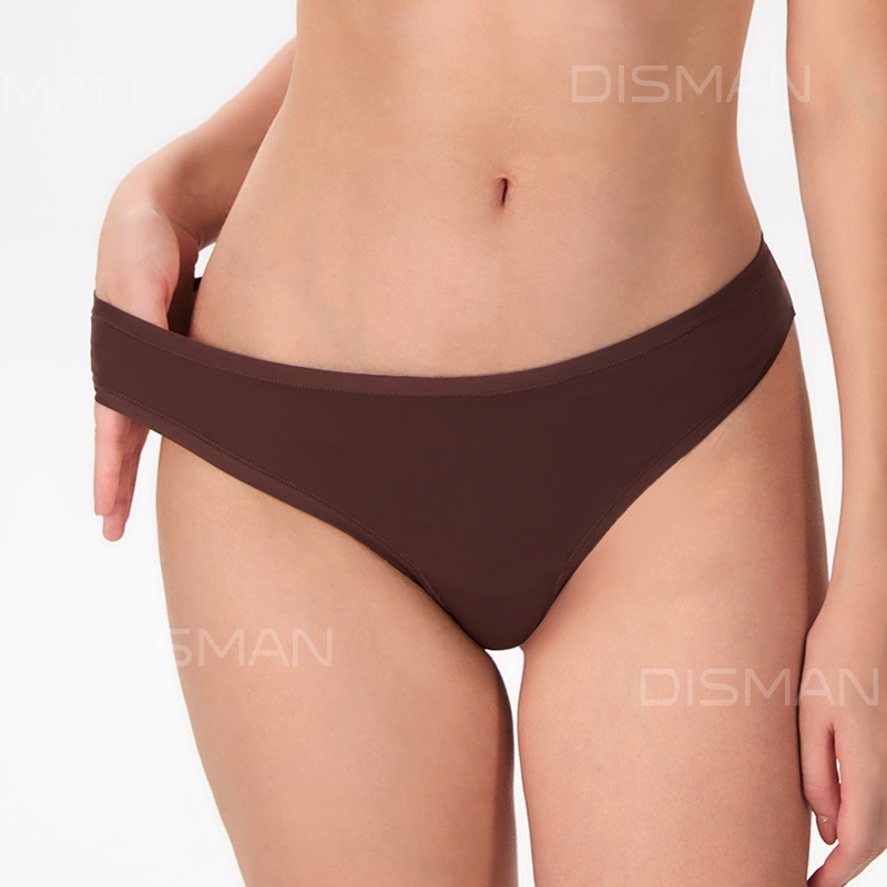 Foreign Trade Thong Panties, Comfortable, Breathable, Seamless Underwear for Women, Suitable for Exercise, Yoga, Hip-Hugging, Ice Silk, Thin, Pure Cotton Crotch T-Pants