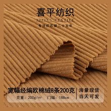 宽幅190cm全涤8条欧棉绒专供复合无纺布毛绒服装玩具沙发现货窗帘