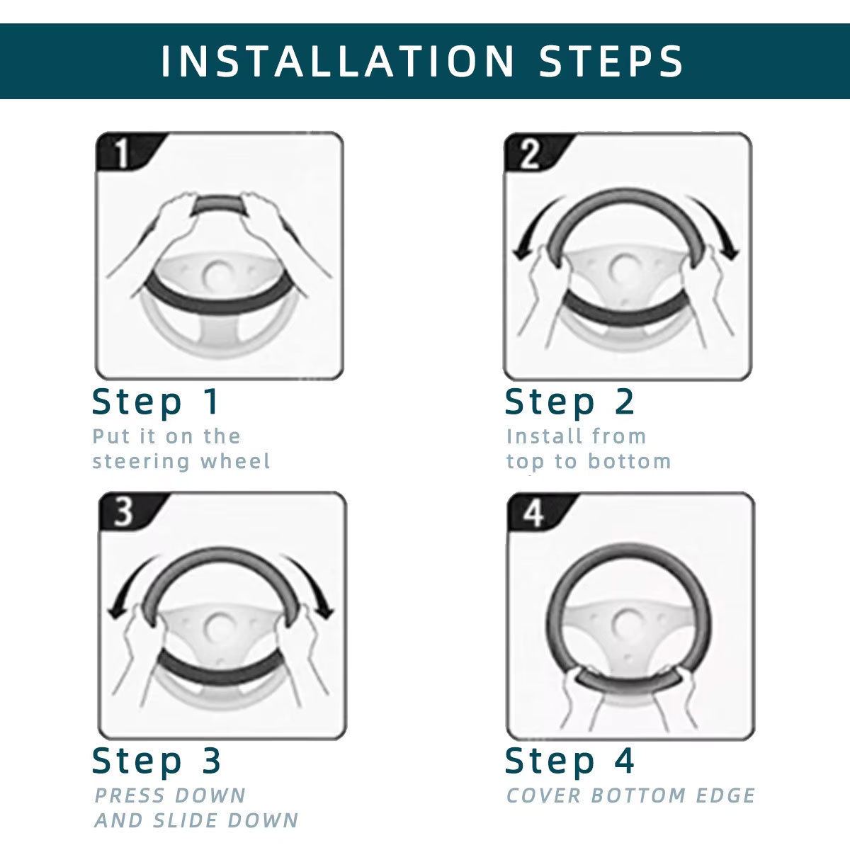 Cuatro temporadas de manejo de volante de automóvil general transfronterizo de manejo de automóvil de comercio electrónico al por mayor manejo de volante de peluche
