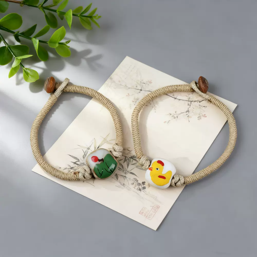 【清仓福利】景德镇原创卡通手绘手绳文艺设计儿童编绳文艺手串