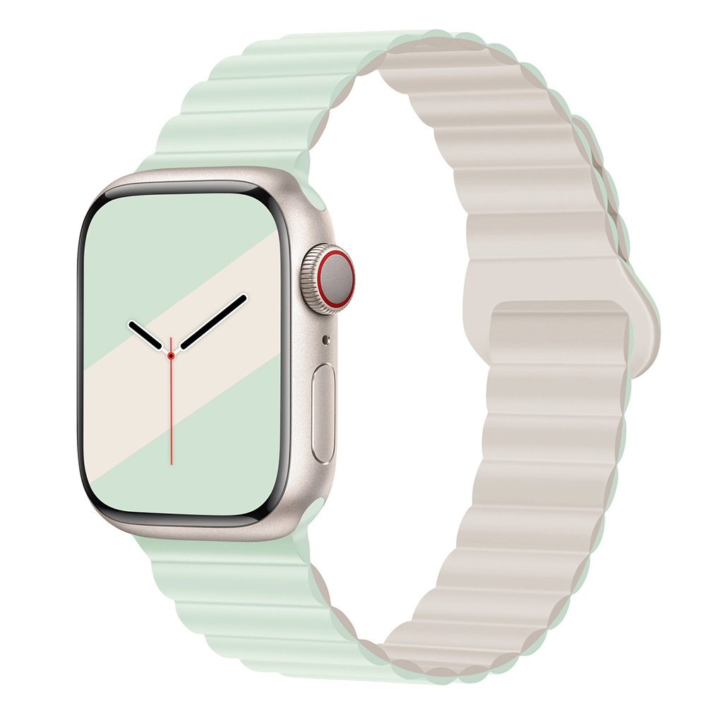適用iwatchs9ultra1-8世代リンゴ時計バンド磁気吸引時計バンド運動シリコンリンゴ時計バンド