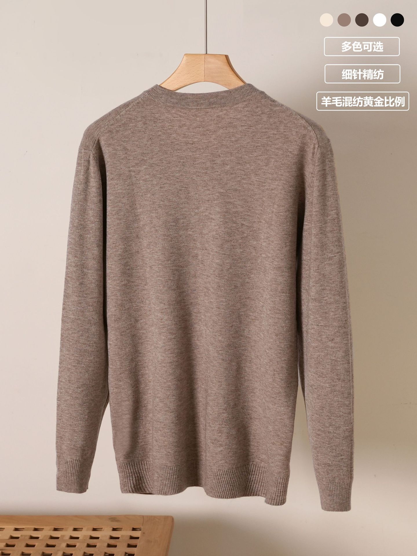 Transfronterizo de hombre otoño y invierno 2025 nuevo hombre cuello en V suéter de lana casual suéter de overhead suéter de punto camisa superior