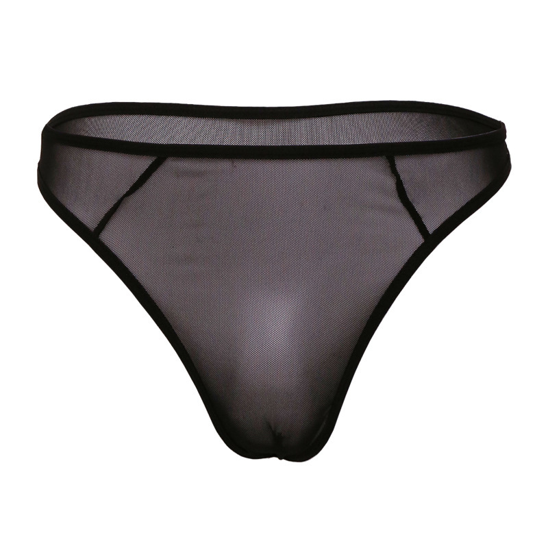 European and American Men's Sexy Underwear, Sexy Underwear, Sexy Butt-Revealing Mesh, Transparent Men's Briefs, Thong, Foreign Trade