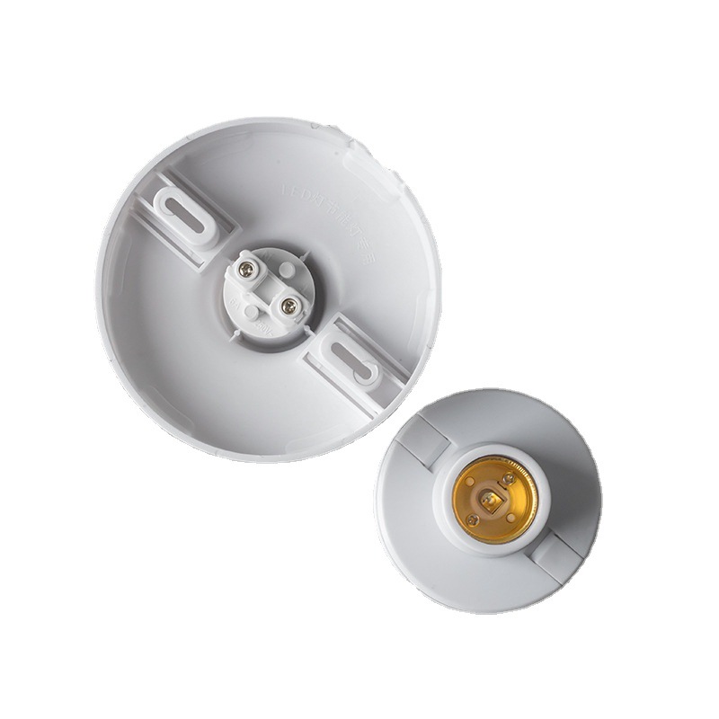 Nuevo material de PP 120MM soporte de la lámpara plana E27 soporte de la lámpara anti-tornillo que cae de hermoso diseño de la cubierta 80MM soporte de la lámpara plana