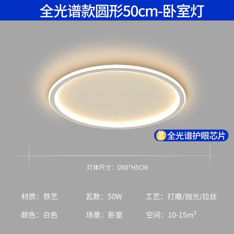 Luz de techo sala de estar de alta calidad luz de espectro completo moderno simple atmósfera led dormitorio paquete de lámparas Zhongshan