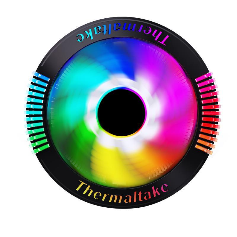 Cross-border Tt desktop computer host CPU radiator 1155/AMD universal air cooling colorful mute fan