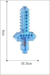 Square pixel water gun-random diamond sword