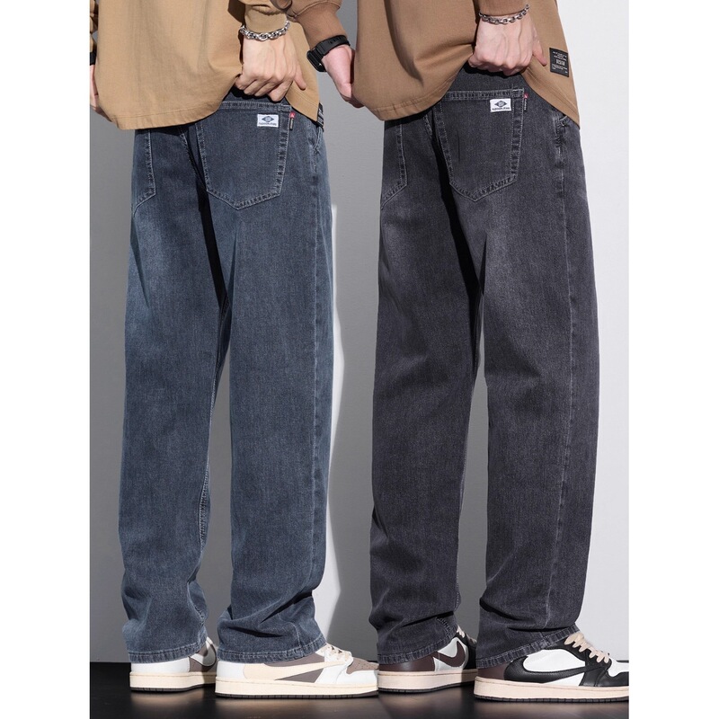 Elastic Jeans for Men, Size 26, New Style, Loose Straight Fit, Simple Retro Washed Narrow Version, Casual Versatile Long Pants Wholesale Elastic Jeans for Men, Size 26, New Style, Loose Straight Fit, Simple Retro Washed Narrow Version, Casual Versatile Long Pants Wholesale