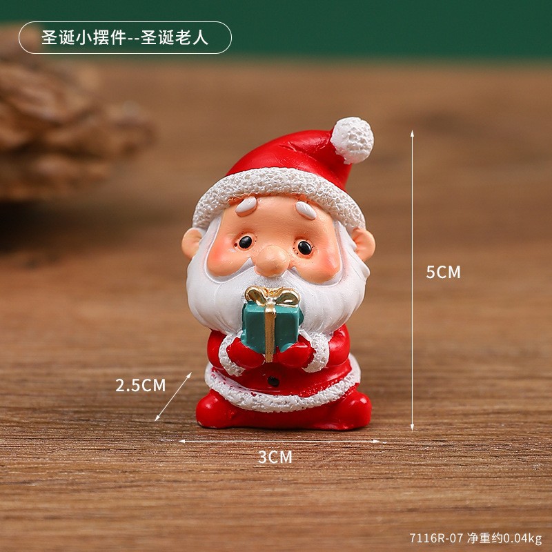 Christmas Small Ornaments Kindergarten Small Gifts Children's Cute Resin Decorations Gift Desktop Mini Christmas Tree