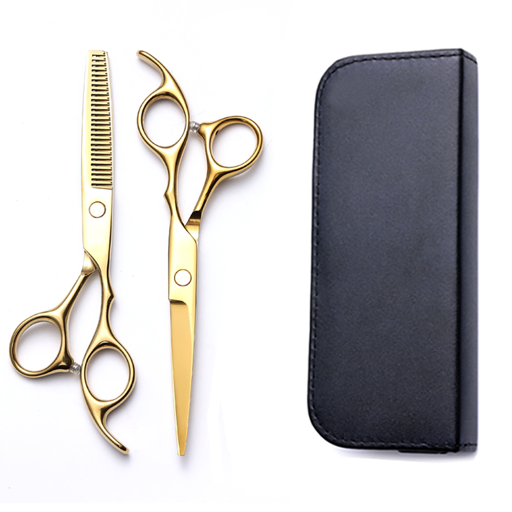 Corte de pelo tijeras transfronterizas amazonas color tijeras de dientes planas cortadas delgadas frange tijeras divisorias fábrica de tijeras al por mayor set de tijeras de peluquería