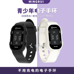 新型電子腕時計子供女性防水led多機能学生運動電子時計高颜値手環スポット