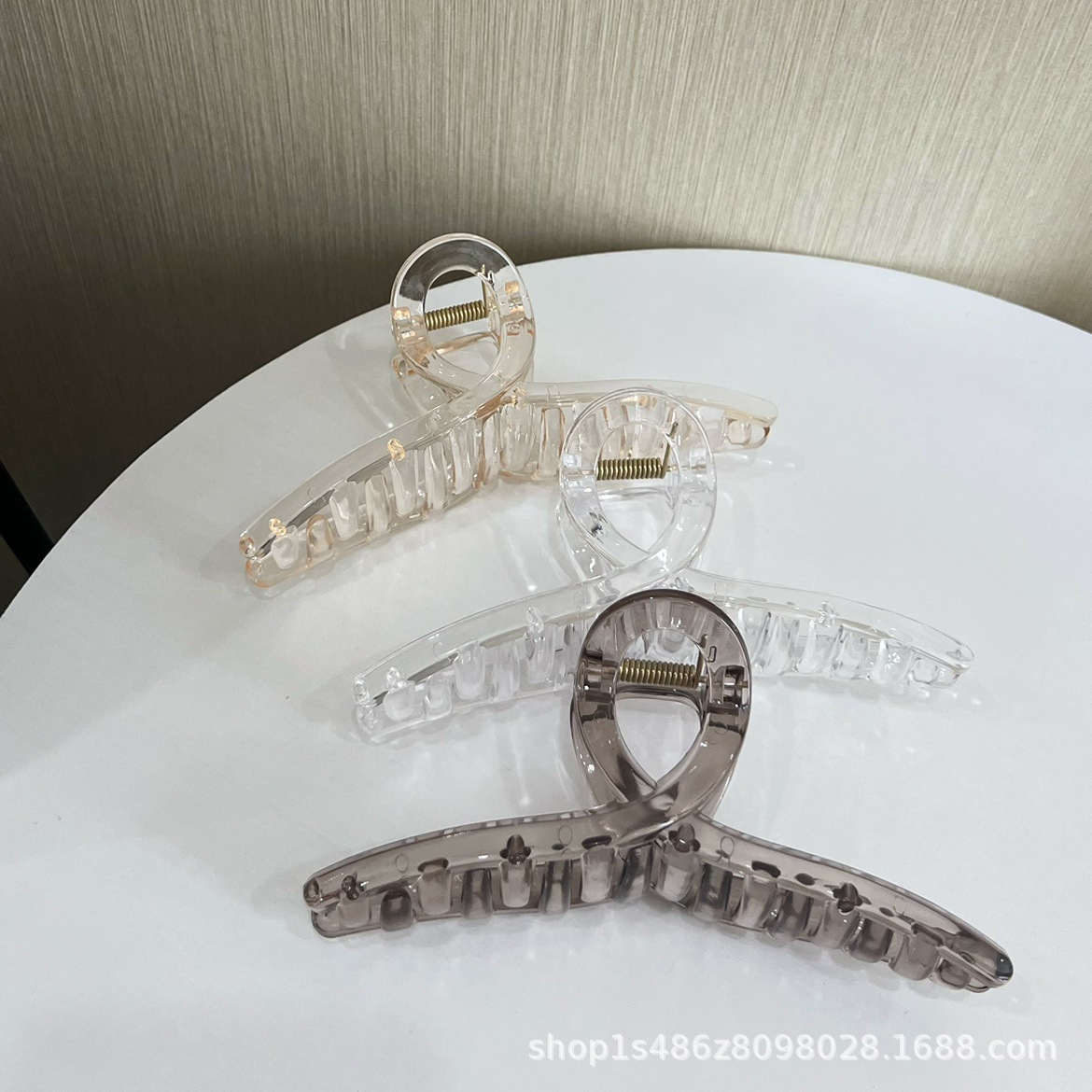 Large Pc High-Transparency Base Clip Ribbon Hairpin Female Butterfly Shark Clip Base Plate Clip Handmade DIY Accessories