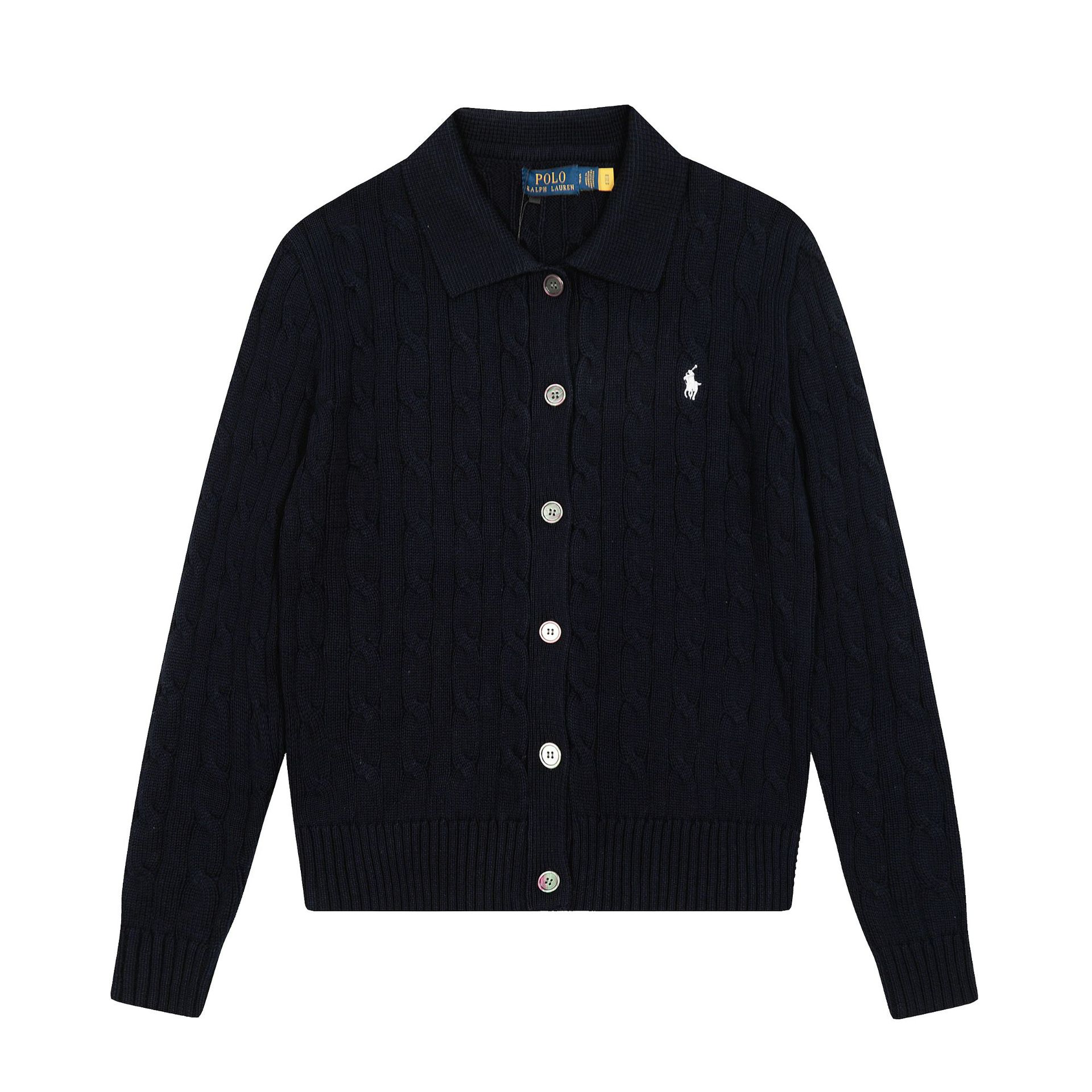 Ralph Lauren Cable Knit Cardigan Navy