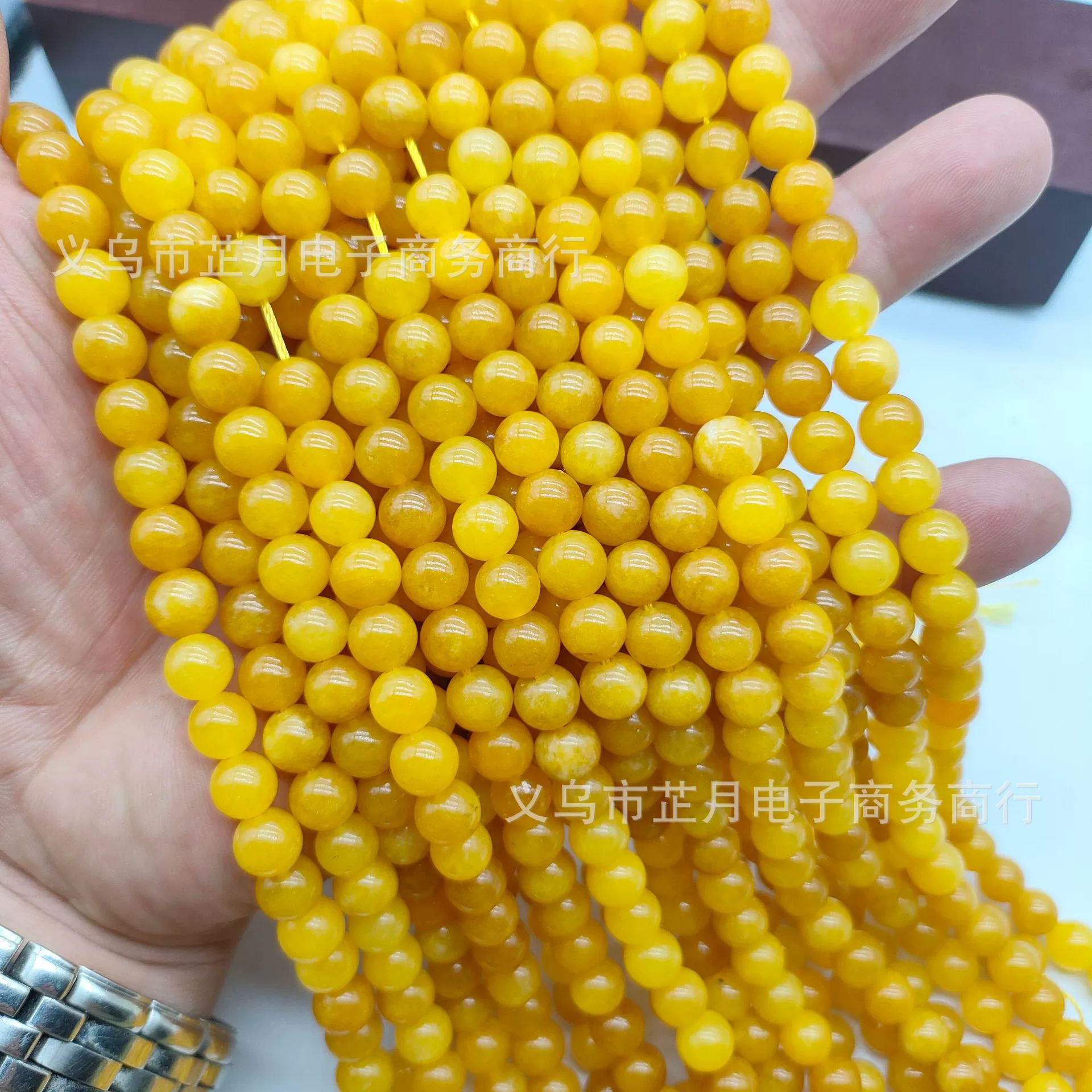 Round Amethyst Beads, Natural White Jade Optimized, 4/6/8/10 mm Strands