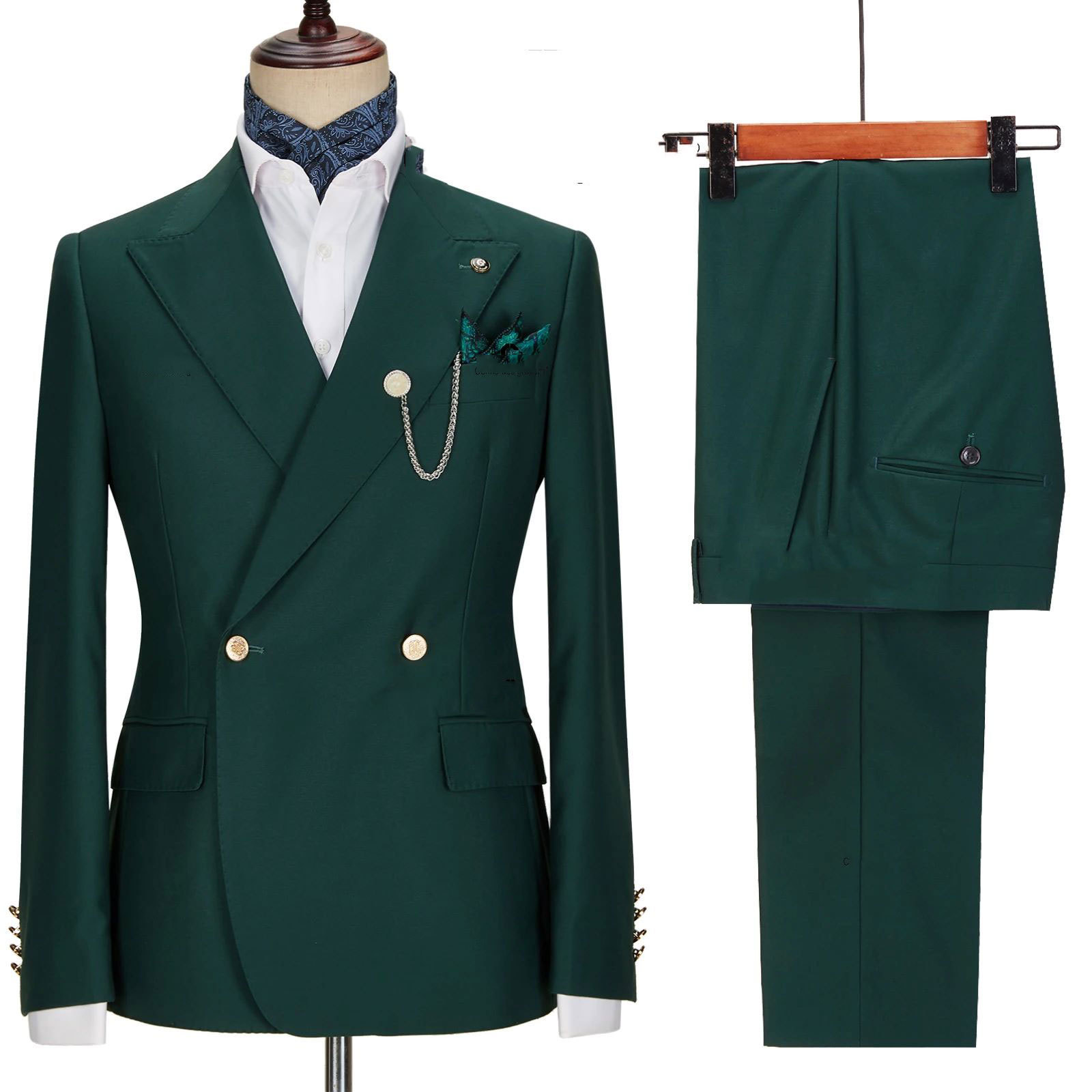 Men's Clothing Two Piece Suit Men's Suit Slim Fit Suit Jacket_voghion.com