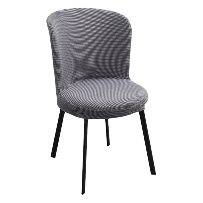 Funda de Silla Elástica de Terciopelo Grueso en Forma de Arco, Funda de Cojín Redonda, Funda de Silla, Funda Integrada para Respaldo de Silla de Restaurante