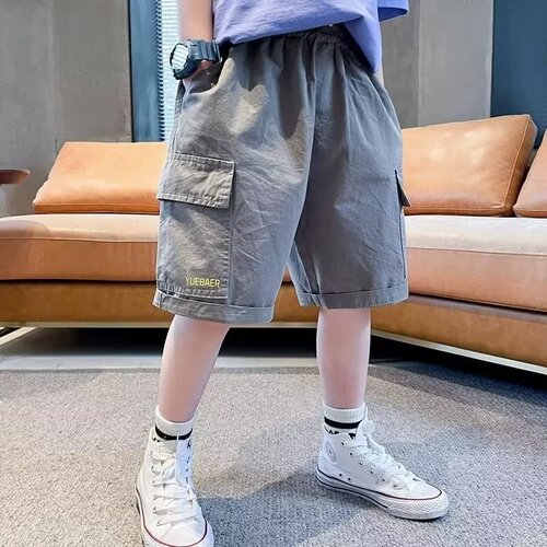 Men's Summer Thin Ice Silk Casual Streetwear 2024 New Style Outerwear Sport Five-Finger Shorts