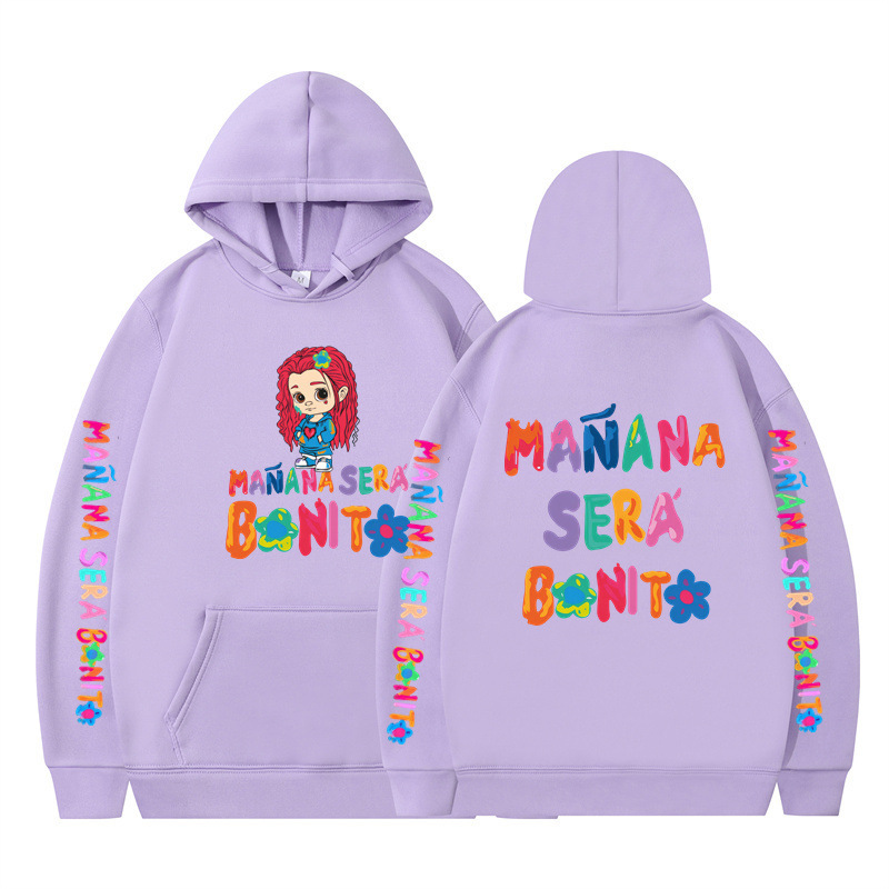 Cross-border otoño e invierno nuevo estilo Amazon moda europea y americana Karol G alfabeto sudadera con capucha suéter casual para parejas