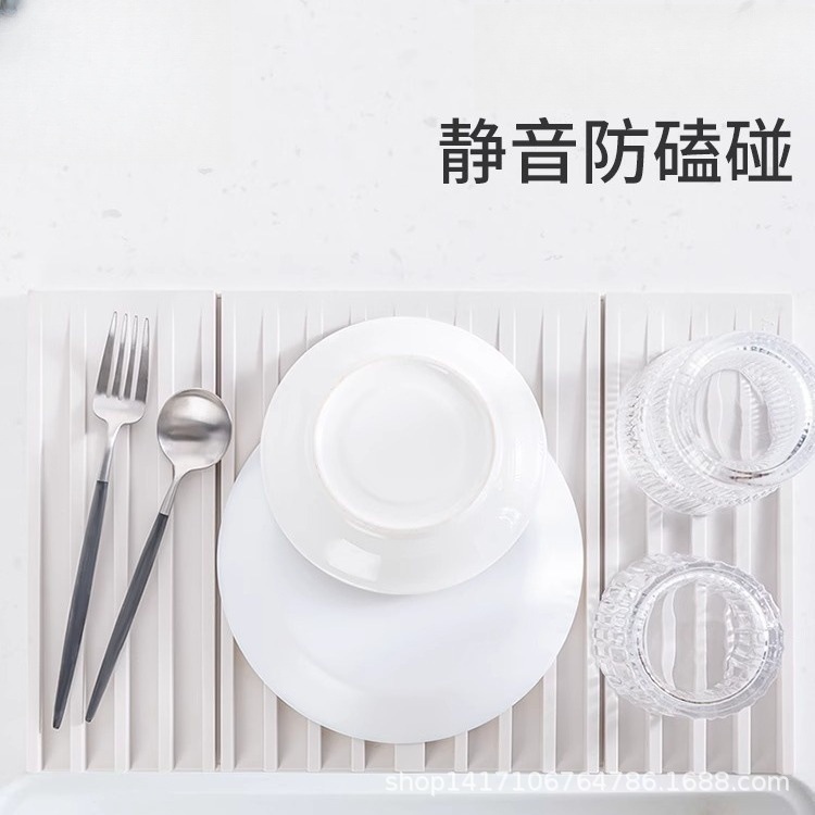 Amazonの新製品シリコンシンクマット食器排水マット大型スロープ排水マット食器乾燥水制御|undefined