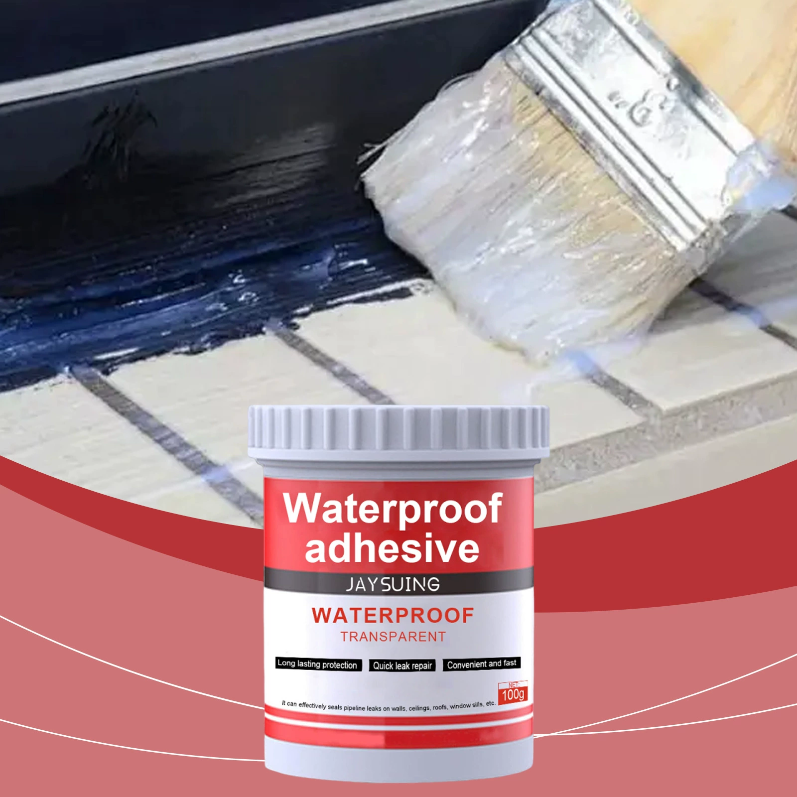Прозрачный водостойкий клей Jaysuing для крыши, ванной, кухни, стен, водонепроницаемое покрытие без кирпича, защита от протечек