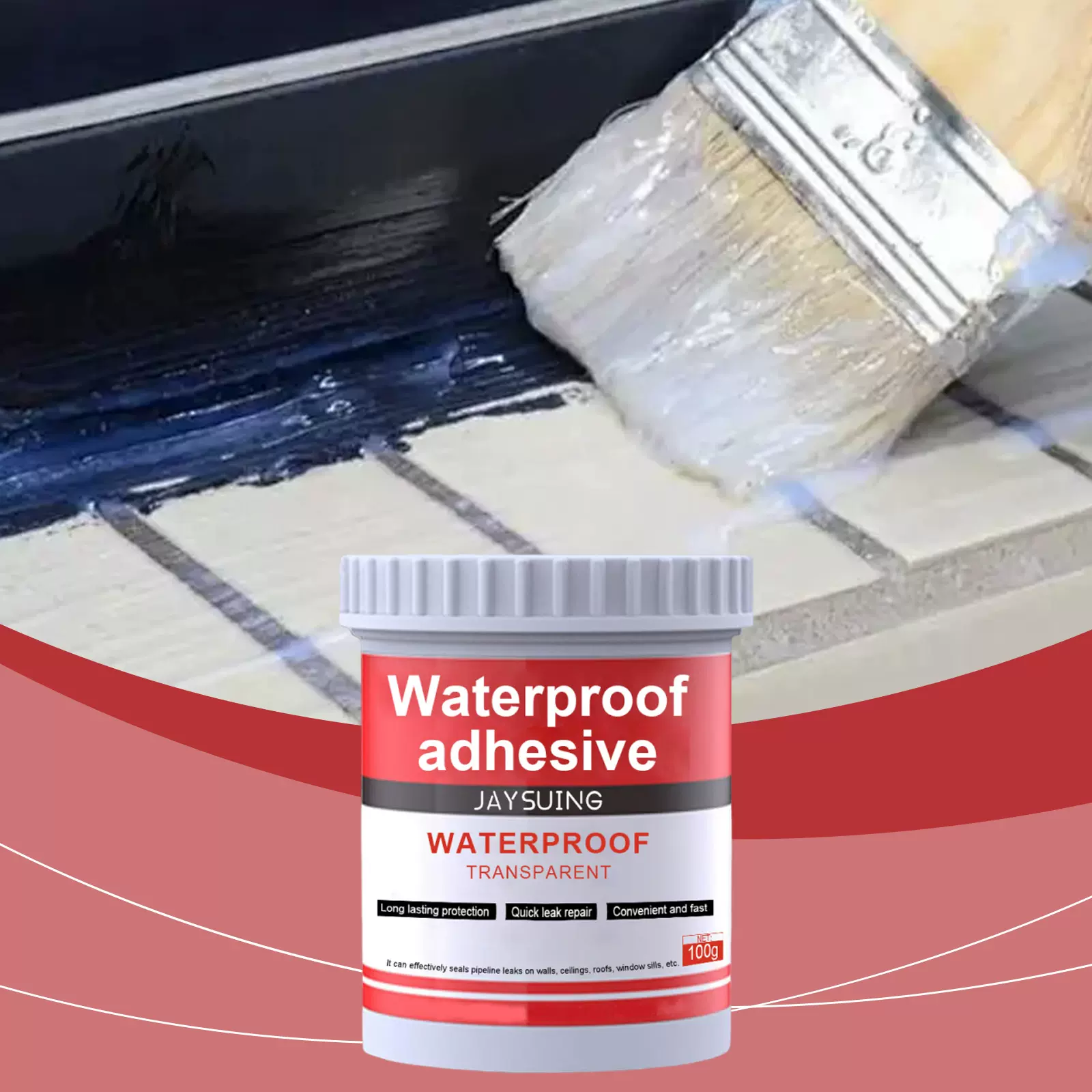 Jaysuing 透明防水胶 屋顶卫生间厨房墙面防水免砸砖防漏补漏涂料