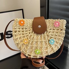 包邮2025夏季新款镂空草编包环保潮流单肩斜挎包跨境热卖环保女包