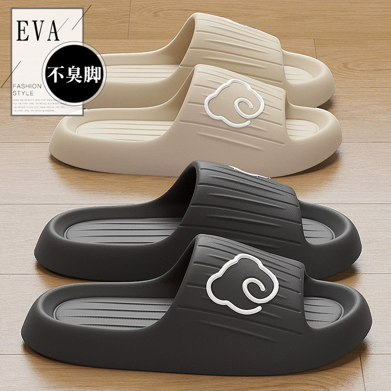 Тапочки мужские летние домашние 2024 Новый нескользящий дезодорант с мягким дном из ПВХ домашние тапочки мужская верхняя одежда