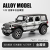 Realistic off-road jeep from foam, metal car model, minifigure, toy