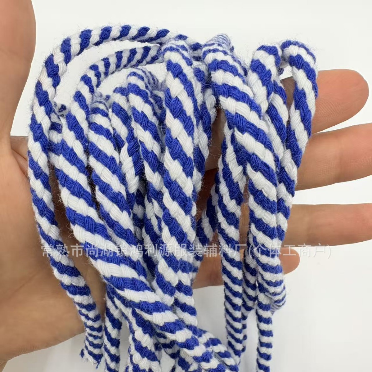 现货5mm红白黑白双色八股棉绳 DIY空心包装束口棉绳 饰品服装帽绳