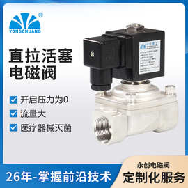 余姚永创YCPS31直拉活塞电磁阀 不锈钢高温阀/低功率 实力厂家