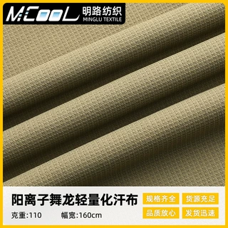 定制阳离子舞龙单面汗布强吸湿快速排汗轻量化速干T恤衫针织面料