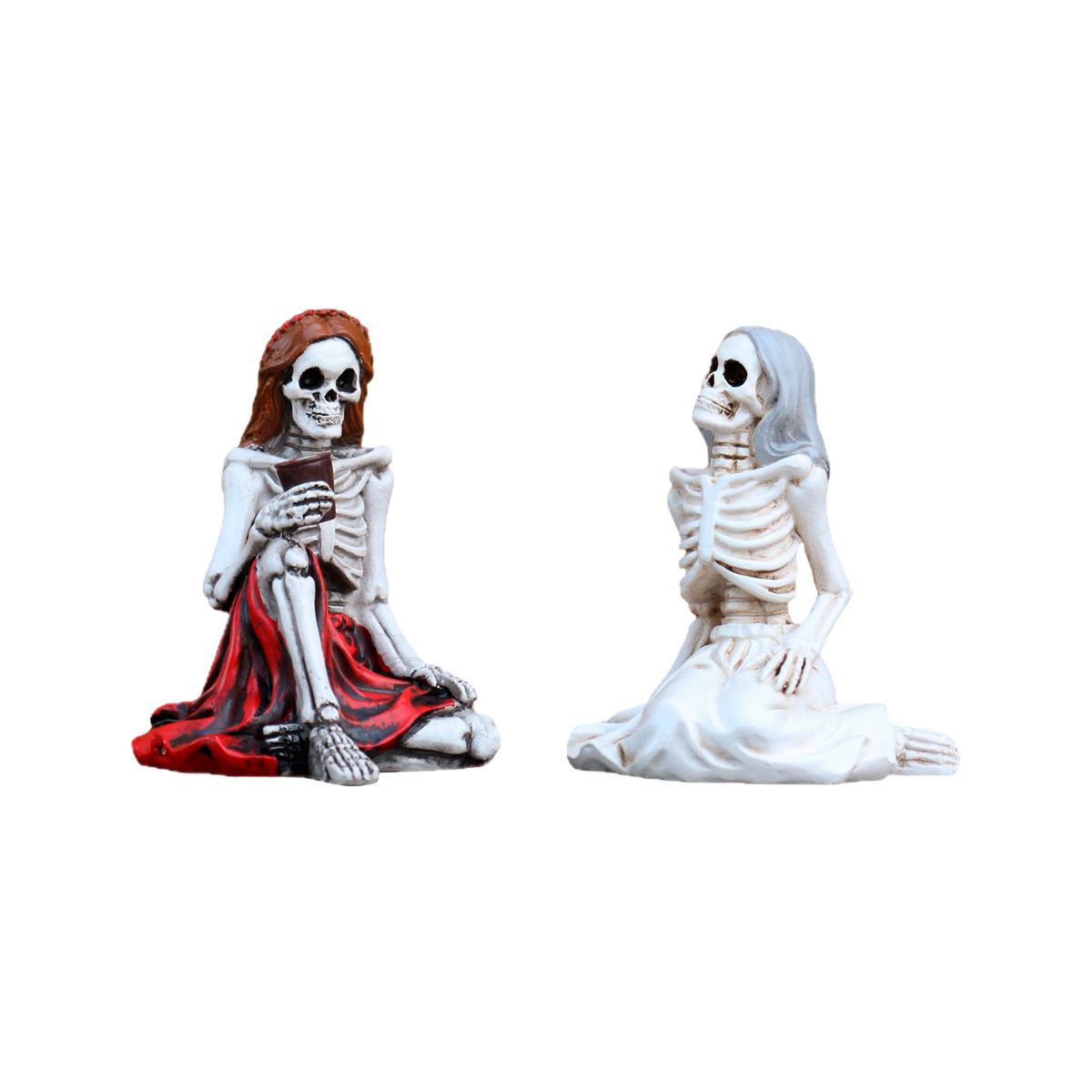 Halloween  Skull Girl Chat Decoration Ornaments Home Storage Ornaments Halloween Scene Layout Ghost Festival