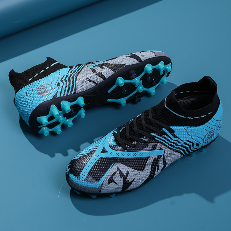 ShoeGlobe Cross-Border New Men And Women Students Long High-Top Broken Spikes Grass Training Football Shoes For Teenagers In Stock_voghion.com