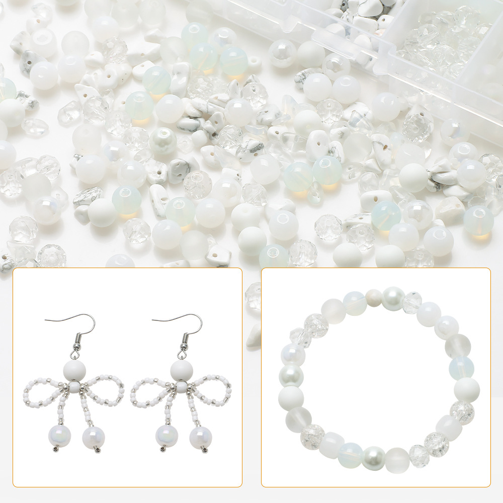 185g Weight Beads Jewelry Making Type Diameter 8mm Jewelry Making Size DIY Jewelry Accessories Classification 1 Set Quantity Glass Material Irregular, Round Pattern Plating Design Simple Style Style 1 Set Diameter 8mm Glass Irregular Round DIY Jewelry Accessories Beads 4