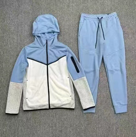 Men's Clothing men's spring and autumn jacket trousers hooded sports casual suit_voghion.com