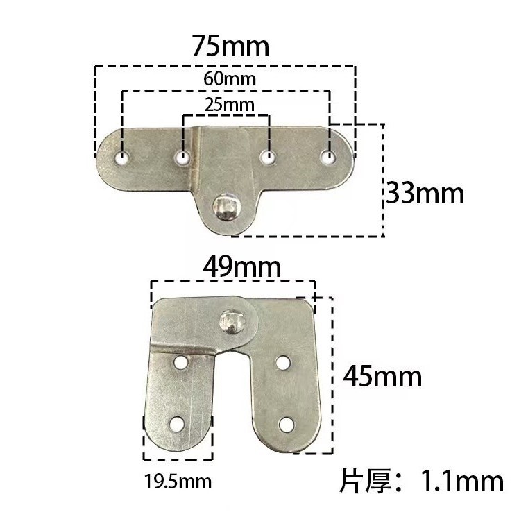Bisagra plegable boca de pollo bisagra puerta abatible soporte doble carro puesto mesa plegable muebles accesorios de hardware
