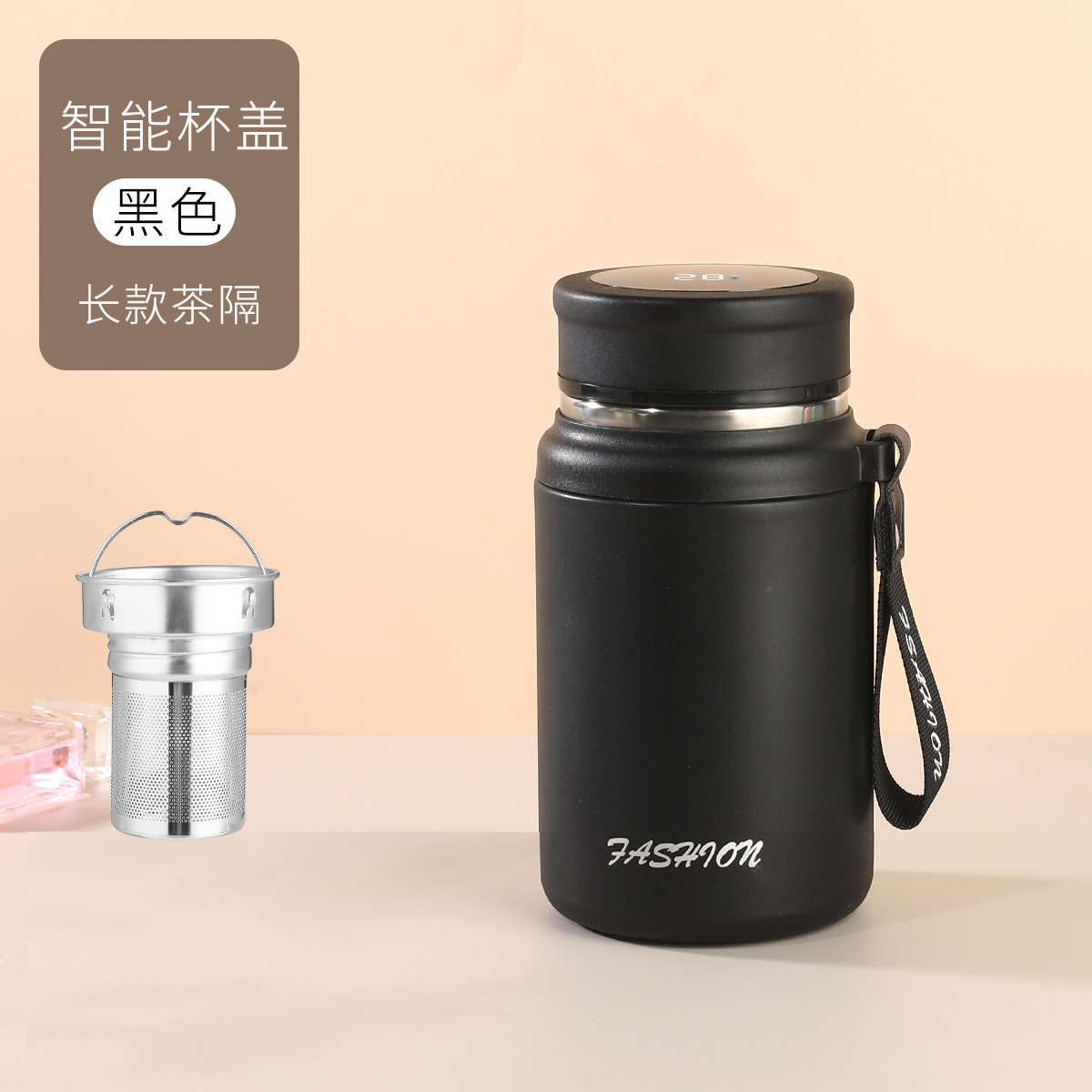 Termo de Acero Inoxidable 316 con Pantalla de Temperatura para Hombre, Taza de Té Portátil para Auto, Taza de Oficina para Mujer, Taza Portátil para Auto