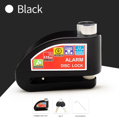 Motorcycle alarm lock security Motorcycle Lock - black