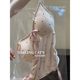 Pure Desire Style Wave Dot Bow Camisole Women's Summer New Spice Girls Pleated Strap Slimming Short Top Women's Top