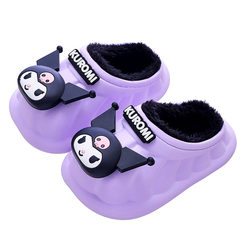 Sanliou zapatillas de algodón de invierno para niños niñas calentadas con relleno impermeable Lomi, zapatos de algodón para padres e hijos para niños