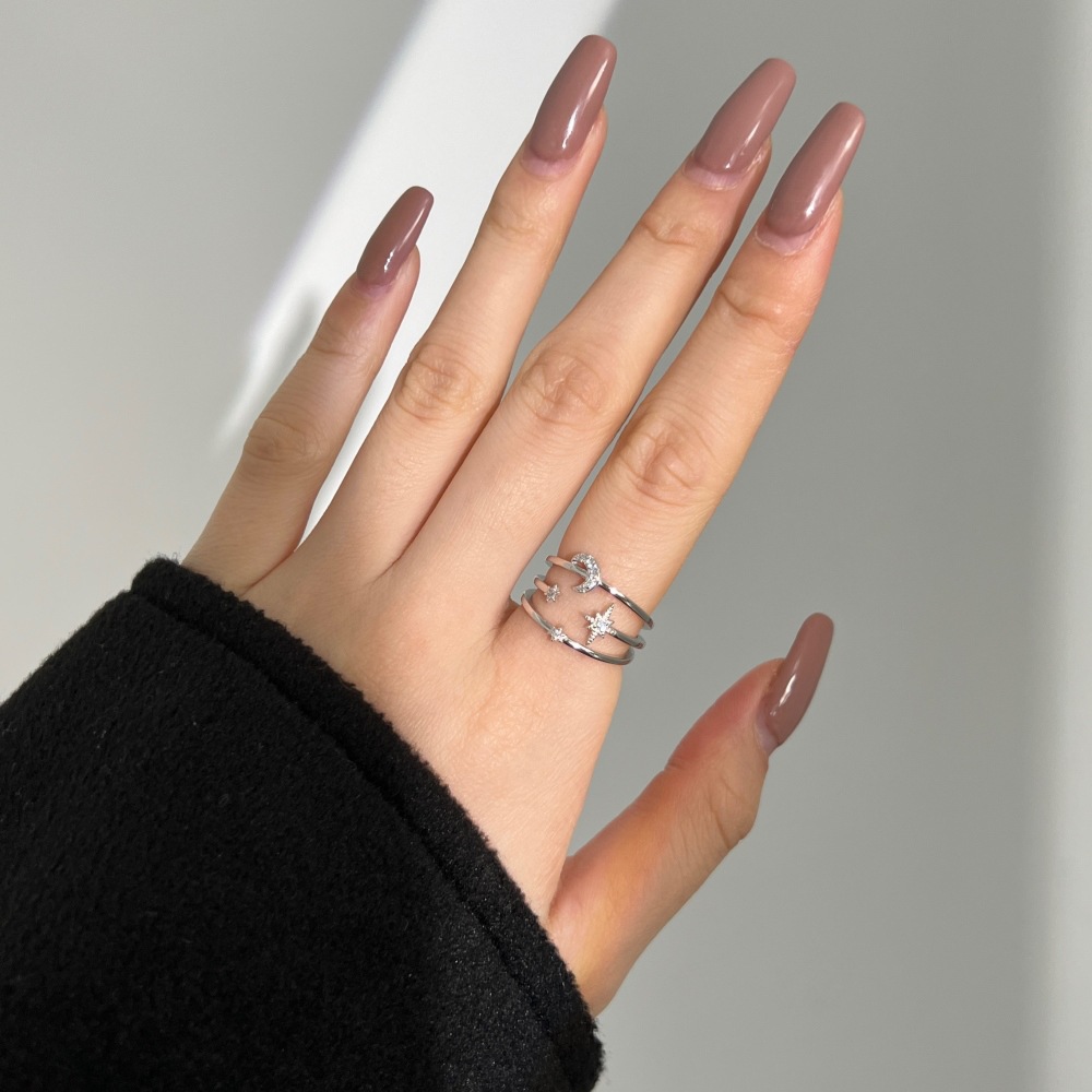 1 Piece Quantity Holiday, Daily Occasion 925 Sterling Silver Material Leaf Pattern 925 Sterling Silver Zircon Leaf Open Rings