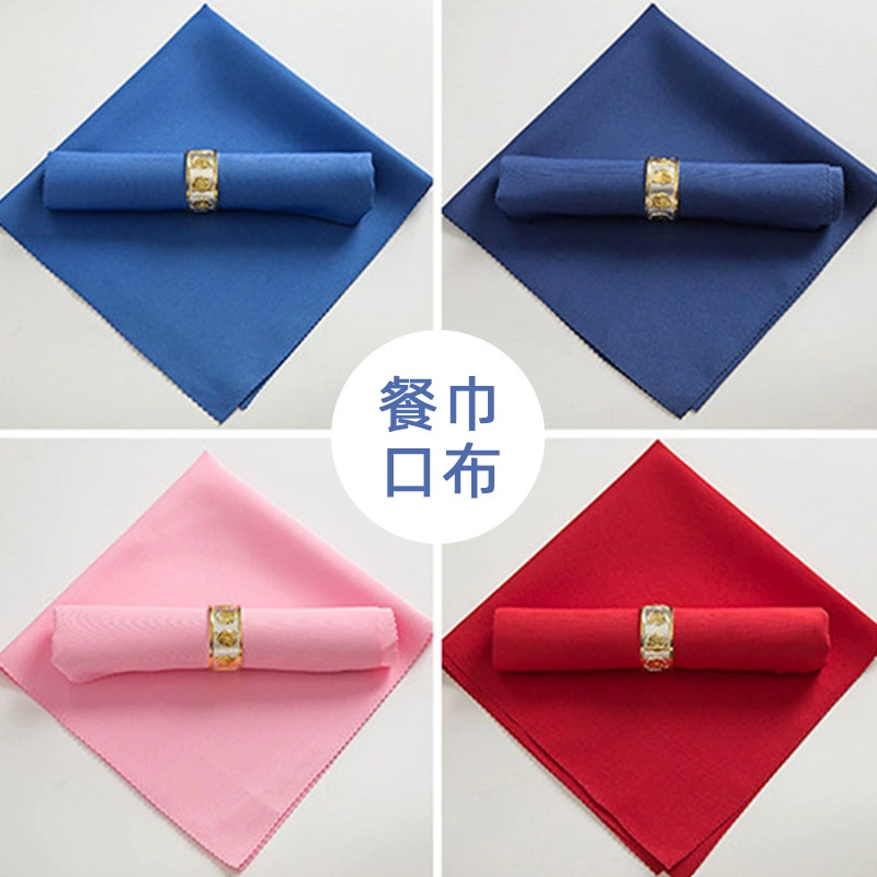Салфетка Ткань для рта Сплошной цвет Красный Отель Западный Ресторан Кафе Место Коврик Ткань Сложенный цветок Слюна Ткань Протрите Чашку Ткань