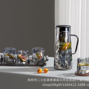 Bolitomo Mist Shadow Water Set Seven-Piece Household High Borosilicate Glass Teapot Set Event Gift Wholesale