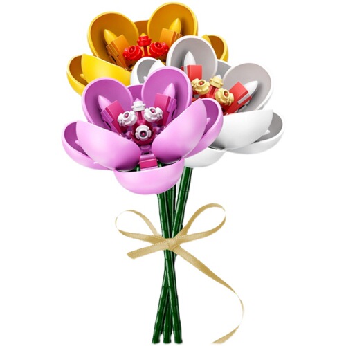 Senbao building blocks bouquet, flowers, bonsai decoration, dried flowers, children's souvenirs, baby's breath, home gifts