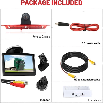brake light 1080P high-definition | Vehicle camera - 5inch-desktop-monitor-high-position-reversing-camera